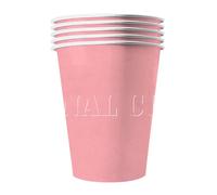 20 Gobelets Américains Carton Recyclable Rose Pastel 53 Cl Rose