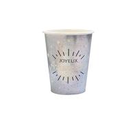 Gobelets Anniversaire Etincelant métal Argent - SANTEX - 6648-4 - Carton - Adulte