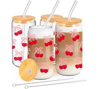 Gobelets Cerisier 500 ml avec Couvercle et Paille Vendos85