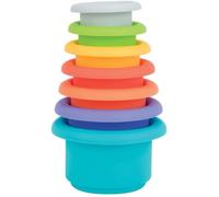 Gobelets de bain empilables - NUBY - Silicone - 5 couleurs - 5 formes