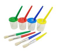 Gobelets De Peinture Colorés Assortis, Pinceaux, Tasse De Mélange De Couleurs, Anti-éclaboussures, Graffitis, Pinceaux De Peinture DIY, 8 Pièces, Gobelets De Peinture Anti-éclaboussures, Pinceaux Pour
