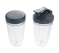 Gobelets De Rechange For Blender Nutribullet, 600 W / 900 W, 530 Ml Et 710 Ml, Avec Couvercle Plat Et Rabattable, Légers Et Portables.(18oz kit)