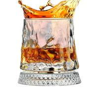 Gobelets de style ancien, tasse transparente avec base rotative à 360 degrés, verres à whisky pour papa, homme, père, mari, boisson, Noël, anniversaire, vacances