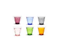 Duralex Gobelet Picardie 25 cl – Verre trempé coloré – X6 (Prune/Rose/Marine/Gris/Vermeil/Vert)