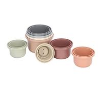 Gobelets Empilables, Jouets éducatifs Colorés pour Les Tout-Petits, Développer la Coordination œil-Main, pour Cadeaux de Fête Prénatale, Jouets de Bain, ABS 8 Pièces