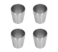 Gobelets en Acier Inoxydable, 4 Pièces 300ML Isolation Double Couche. Gobelets Gobelet d'eau Réutilisable Tasses Empilables, Verres à Boire en Métal pour Les Enfants Adultes Bureau