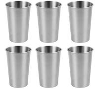 Gobelets en acier inoxydable - YSTP - Lot de 6 - 170 ml - Empilables - Réutilisables