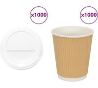Gobelets en carton avec couvercles 1000 pcs. 8oz 200ml