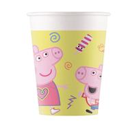 Gobelets en carton Peppa Wutz 8 pièces multicolores 200 ml