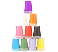 Gobelets en Papier, 200 Pièces gobelets jetables colorés, Gobelets à Boire pour Café Thé Boissons Chaudes et Froides Party Mariage Anniversaire Gobelets pour fête, anniversaire, mariage