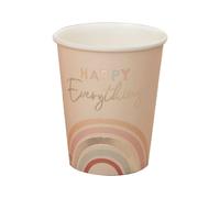 Ginger Ray Happy Everything Lot de 8 gobelets pour fête d'anniversaire Motif arc-en-ciel Pastel