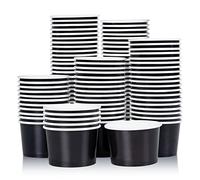 Gobelets en Papier MATICAN pour Glaces, 100-Pack de Bols Jetables de 9 oz, Noir