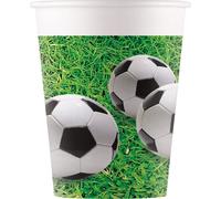 Gobelets en papier pour la fête du football (WM) - Lot de 8 200ml -(papier FSC) - Parfait pour toutes les occasions pour les fans de football !