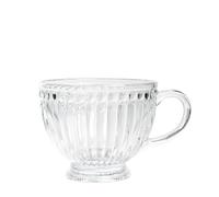 Gobelets Gobelet en verre Gobelet à café Gobelet à thé BARREL verre rayé avec pied 0,36 l HOMLA