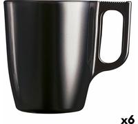 Gobelets gobelets luminarc frappant noir 250 ml verre (6 pièces)