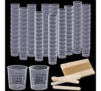 Gobelets GraduéS Tasses à Mesurer 80Pcs Tasses GraduéEs En Plastique 80Pcs BâTonnets De MéLange pour Peinture éPoxy Et RéSine