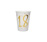 Santex 10 gobelets Anniversaire 18 Or