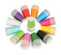 Gobelets Papier Colorés Épais Jetables 100 Pièces pour Bricolage | Papier Vert, Décoration de Classe, Usage Éponges et Colle, Lot pour Maternelle