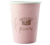 Gobelets - Princesse - Lot de 6 - Rose - Carton - 25cl