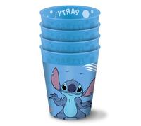 Gobelets Réutilisables - Disney - Stitch - 250ml - Lot de 4 - Plastique Premium