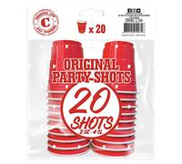 Generique - Shooter en plastique - Lot de 20 - Rouge - 4 cl - Pour adultes