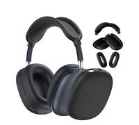 Gobelieve Lot de 3 coques de protection en silicone souple pour AirPods Max 1ère/2e génération, accessoires de rechange résistants aux rayures Noir