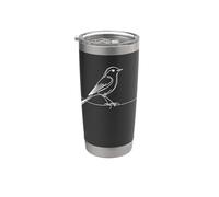 Gobemouche Linéaire Ornithologue Gobelet isotherme en acier inoxydable double paroi