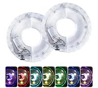 Gobesty LED Roue LumièRe Vélo, 2 Pcs Feux de Roue de VéLo, Lampe à LED éTanche à NéOn à Pneus 7 Couleurs et 18 Modes Rechargeable par USB