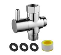 Gobesty vanne à bascule 3 voies, vanne à bascule, G 1/2, laiton massif, douche, adaptateur, vanne à bascule, cuivre, chrome