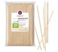 GoBeTree 100 Pics à Brochette en Bois 15 cm, Piques Brochette Bois Apéritif