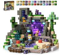 GobiDex 100PCS Blocs Construction Magnétiques Enfants(2 x 2 x 2 cm) | Aventure Game-based, Jouet Sensoriel à Empiler, Cadeau pour Garçons et Filles dès 3+