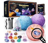 GobiDex Kit de Fouille Lunaire, Cristaux, Fossiles et Minéraux Naturels | Avec Outils d'Excavation, Jeu Scientifique de Géologie, Cadeau pour Garçon et Fille dès 6 Ans