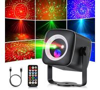 Gobikey boule disco, 60 effets lumineux, jeux de lumiere pour soiree à effet clignotant contrôlée par la musique, avec télécommande et câble USB de 2M, idéal pour réunions familiales et fêtes