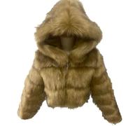 GOBIWM Manteau chaud en fausse fourrure pour femme - Automne et hiver - Avec fermeture éclair - Veste épaisse, Couleur 3, M
