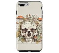 Goblincore Aesthetic Vintage Botanical Mushrooms Skull Coque pour iPhone 7 Plus/8 Plus