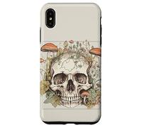 Goblincore Aesthetic Vintage Botanical Mushrooms Skull Coque pour iPhone XS Max