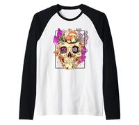 Goblincore Aesthetic. Vintage Moon Crystals and Forest Skull Manche Raglan