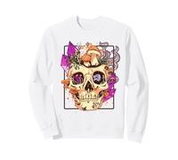 Goblincore Aesthetic. Vintage Moon Crystals and Forest Skull Sweatshirt