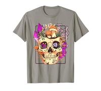 Goblincore Aesthetic. Vintage Moon Crystals and Forest Skull T-Shirt
