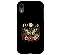 Goblincore Moth and Butterfly Moon Phases Flowers Cottagecore Coque pour iPhone XR