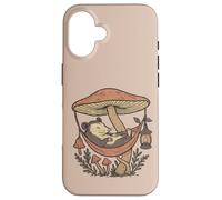 Goblincore Possum Under Mushroom Hammock Woodland Coque pour iPhone 16