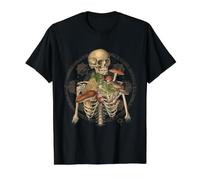 Goblincore Squelette avec Champignons mycologiques T-Shirt Graphique avec Valeur