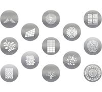 Gobo Set Pour Optique Snoot En Alliage D'Aluminium Bowens Mount 13 Cartes Graphiques Gobos,Plaques Métalliques Avec Motifs Creux,Accessoires Photo Pour Godox Ambitful(Group ¿)[CLI3585]