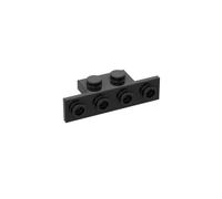 Gobricks 10201 Support de plaque de charnière 1 x 2-1 x 4 [coins arrondis] 50 pièces GDS-638 compatible avec les blocs de construction Lego Couleur : Noir 080