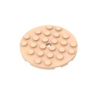 Gobricks 11213 Lot de 10 plaques circulaires rondes 6 x 6 avec trou GDS-843 Compatible avec les blocs de construction Lego Couleur chair clair 032
