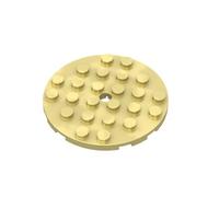 Gobricks 11213 Plaque circulaire ronde 6 x 6 avec trou 10 pièces GDS-843 Compatible avec les blocs de construction Lego Couleur : or chromé 037