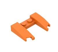 Gobricks 11291 Lot de 20 cales de transport incurvées 3 x 4 x 2/3 GDS-1265 Compatible avec les blocs de construction Lego Orange 106