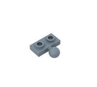 Gobricks 14417 Plaque de charnière spéciale 1 x 2 avec boule d'attelage latérale centrale de 5,9 mm GDS-849 compatible avec les blocs de construction Lego Couleur : bleu sable 054
