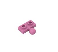 Gobricks 14417 Plaque de charnière spéciale 1 x 2 avec boule d'attelage latérale centrale de 5,9 mm GDS-849 compatible avec les blocs de construction Lego Couleur : rose foncé 012