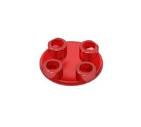 Gobricks 2654 54234 Lot de 50 assiettes rondes avec clip Rouge transparent | Trans rouge. Compatible avec les briques LEGO. Composants MOC pour les grandes marques de construction